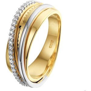 Quickjewels Huiscollectie Goud ring diamant 0.125ct h si 14K bicolor goud geel/wit 4207806 Quickjewels Huiscollectie Goud ring diamant 0.125ct h si 14K bicolor goud geel/wit 4207806
