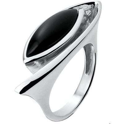 Quickjewels Huiscollectie Zilver ring onyx zilver gerhodineerd 1310390 Quickjewels Huiscollectie Zilver ring onyx zilver gerhodineerd 1310390