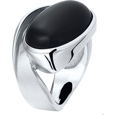 Quickjewels Huiscollectie Zilver ring onyx zilver gerhodineerd 1313167 Quickjewels Huiscollectie Zilver ring onyx zilver gerhodineerd 1313167