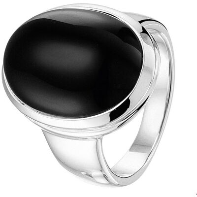 Quickjewels Huiscollectie Zilver ring onyx zilver gerhodineerd 1325355 Quickjewels Huiscollectie Zilver ring onyx zilver gerhodineerd 1325355