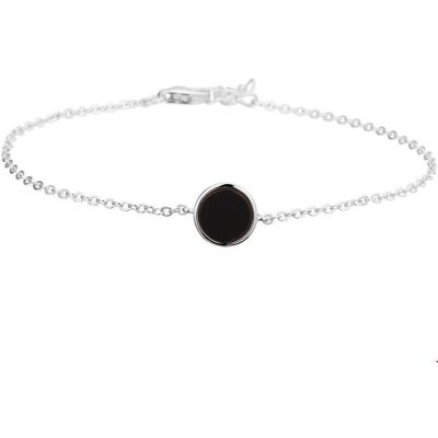 Quickjewels Huiscollectie Zilver armband onyx 17 + 2 cm zilver gerhodineerd 1326615 Quickjewels Huiscollectie Zilver armband onyx 17 + 2 cm zilver gerhodineerd 1326615