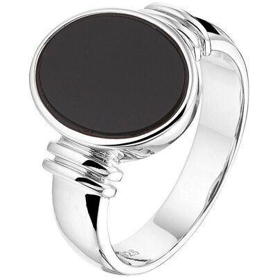 Quickjewels Huiscollectie Zilver ring onyx zilver gerhodineerd 1328714 Quickjewels Huiscollectie Zilver ring onyx zilver gerhodineerd 1328714