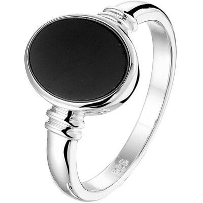 Quickjewels Huiscollectie Zilver ring onyx zilver gerhodineerd 1328739 Quickjewels Huiscollectie Zilver ring onyx zilver gerhodineerd 1328739