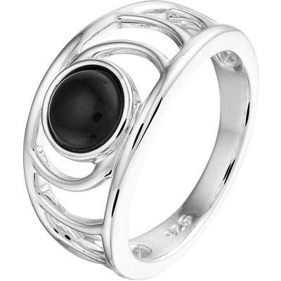 Quickjewels Huiscollectie Zilver ring onyx zilver gerhodineerd 1332530 Quickjewels Huiscollectie Zilver ring onyx zilver gerhodineerd 1332530