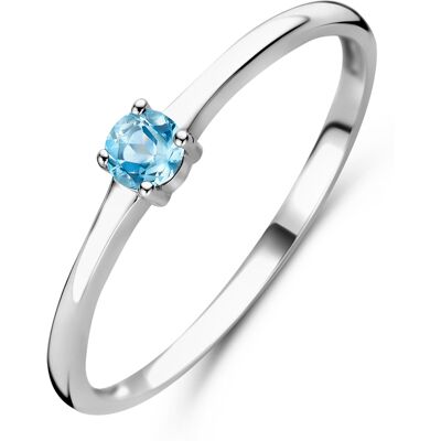 Quickjewels Huiscollectie Zilver ring met geboortesteen aquamarijn maart zilver gerhodineerd 1337068 Quickjewels Huiscollectie Zilver ring met geboortesteen aquamarijn maart zilver gerhodineerd 1337068