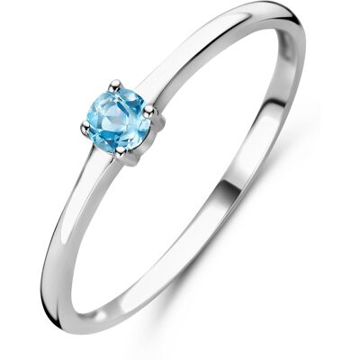 Quickjewels Huiscollectie Zilver ring met geboortesteen aquamarijn maart zilver gerhodineerd 1337071 Quickjewels Huiscollectie Zilver ring met geboortesteen aquamarijn maart zilver gerhodineerd 1337071