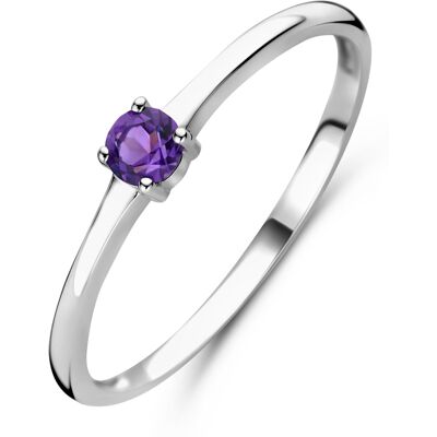Quickjewels Huiscollectie Zilver ring met geboortesteen amethist februari zilver gerhodineerd 1337079 Quickjewels Huiscollectie Zilver ring met geboortesteen amethist februari zilver gerhodineerd 1337079