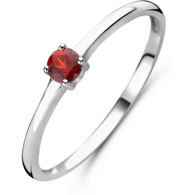 Quickjewels Huiscollectie Zilver ring met geboortesteen granaat januari zilver gerhodineerd 1337103 Quickjewels Huiscollectie Zilver ring met geboortesteen granaat januari zilver gerhodineerd 1337103