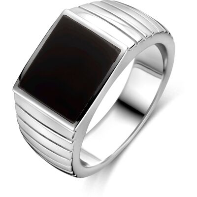 Quickjewels Huiscollectie Zilver Zilver Gerhodineerde zegelring onyx 1341625 18.50 Quickjewels Huiscollectie Zilver Zilver Gerhodineerde zegelring onyx 1341625 18.50