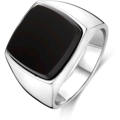 Quickjewels Huiscollectie Zilver Zilver Gerhodineerde zegelring onyx 1341690 19 Quickjewels Huiscollectie Zilver Zilver Gerhodineerde zegelring onyx 1341690 19