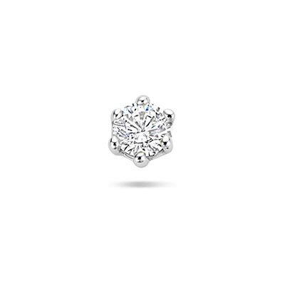 Quickjewels Huiscollectie Zilver Zilver Gerhodineerde flat back piercing zirkonia 3,5 mm 1342159 Quickjewels Huiscollectie Zilver Zilver Gerhodineerde flat back piercing zirkonia 3,5 mm 1342159