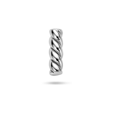 Quickjewels Huiscollectie Zilver Zilver Gerhodineerde flat back piercing gedraaide balk 6 mm 1342176 Quickjewels Huiscollectie Zilver Zilver Gerhodineerde flat back piercing gedraaide balk 6 mm 1342176
