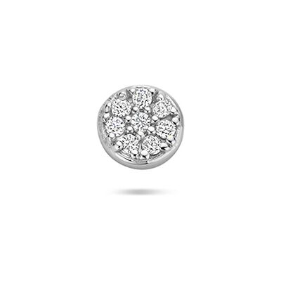 Quickjewels Huiscollectie Zilver Zilver Gerhodineerde flat back piercing rond zirkonia 4 mm 1342179 Quickjewels Huiscollectie Zilver Zilver Gerhodineerde flat back piercing rond zirkonia 4 mm 1342179