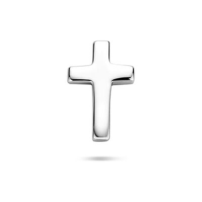Quickjewels Huiscollectie Zilver Zilver Gerhodineerde flat back piercing kruis 7,5 mm 1342181 Quickjewels Huiscollectie Zilver Zilver Gerhodineerde flat back piercing kruis 7,5 mm 1342181