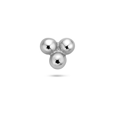 Quickjewels Huiscollectie Zilver Zilver Gerhodineerde flat back piercing bolletjes 4 mm 1342189 Quickjewels Huiscollectie Zilver Zilver Gerhodineerde flat back piercing bolletjes 4 mm 1342189