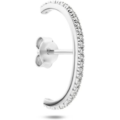 Quickjewels Huiscollectie Zilver Zilver Gerhodineerde suspender oorbel zirkonia 21 mm 1342316 Quickjewels Huiscollectie Zilver Zilver Gerhodineerde suspender oorbel zirkonia 21 mm 1342316