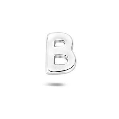 Quickjewels Huiscollectie Zilver Zilver Gerhodineerde flat back piercing letter 6 mm 1342412 Quickjewels Huiscollectie Zilver Zilver Gerhodineerde flat back piercing letter 6 mm 1342412