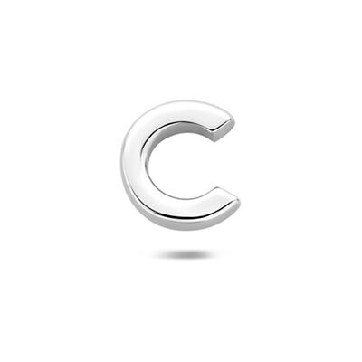 Quickjewels Huiscollectie Zilver Zilver Gerhodineerde flat back piercing letter 6 mm 1342413 Quickjewels Huiscollectie Zilver Zilver Gerhodineerde flat back piercing letter 6 mm 1342413