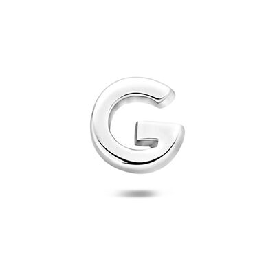 Quickjewels Huiscollectie Zilver Zilver Gerhodineerde flat back piercing letter 6 mm 1342417 Quickjewels Huiscollectie Zilver Zilver Gerhodineerde flat back piercing letter 6 mm 1342417