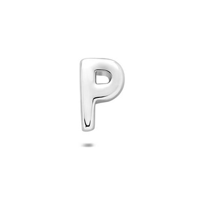 Quickjewels Huiscollectie Zilver Zilver Gerhodineerde flat back piercing letter 6 mm 1342426 Quickjewels Huiscollectie Zilver Zilver Gerhodineerde flat back piercing letter 6 mm 1342426