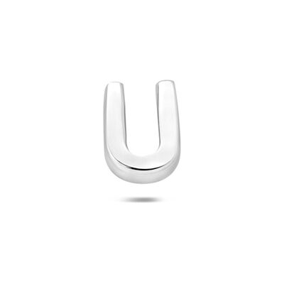 Quickjewels Huiscollectie Zilver Zilver Gerhodineerde flat back piercing letter 6 mm 1342431 Quickjewels Huiscollectie Zilver Zilver Gerhodineerde flat back piercing letter 6 mm 1342431
