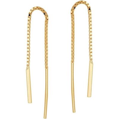 Quickjewels Huiscollectie Zilver doortrekoorbellen balkje zilver verguld (geel) 2101080 Quickjewels Huiscollectie Zilver doortrekoorbellen balkje zilver verguld (geel) 2101080