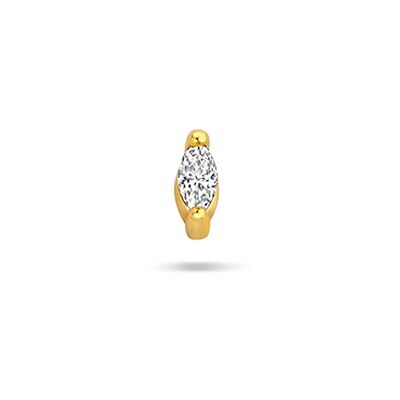 Quickjewels Huiscollectie Zilver zilver verguld (geel) flat back piercing ovaal zirkonia 4 mm 1 micron 2104174 Quickjewels Huiscollectie Zilver zilver verguld (geel) flat back piercing ovaal zirkonia 4 mm 1 micron 2104174