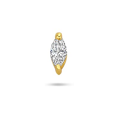 Quickjewels Huiscollectie Zilver zilver verguld (geel) flat back piercing zirkonia 5 mm 1 micron 2104175 Quickjewels Huiscollectie Zilver zilver verguld (geel) flat back piercing zirkonia 5 mm 1 micron 2104175