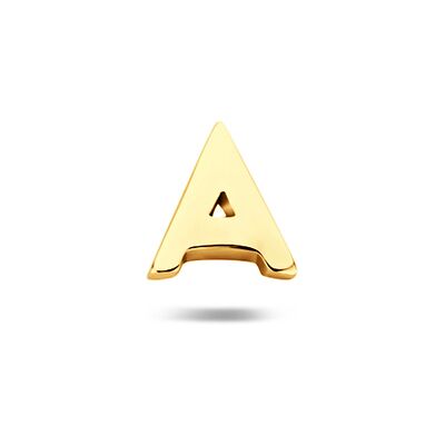 Quickjewels Huiscollectie Zilver zilver verguld (geel) flat back piercing letter 6 mm 1 micron 2104278 Quickjewels Huiscollectie Zilver zilver verguld (geel) flat back piercing letter 6 mm 1 micron 2104278