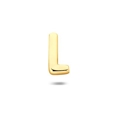 Quickjewels Huiscollectie Zilver zilver verguld (geel) flat back piercing letter 6 mm 1 micron 2104289 Quickjewels Huiscollectie Zilver zilver verguld (geel) flat back piercing letter 6 mm 1 micron 2104289