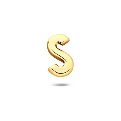 Quickjewels Huiscollectie Zilver zilver verguld (geel) flat back piercing letter 6 mm 1 micron 2104296 Quickjewels Huiscollectie Zilver zilver verguld (geel) flat back piercing letter 6 mm 1 micron 2104296