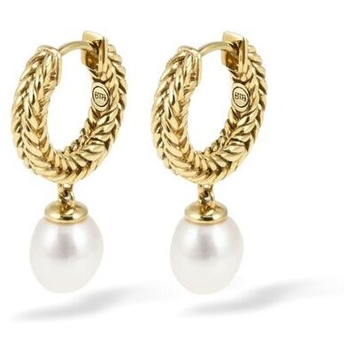 BUDDHA TO BUDDHA 409GV one Barbara Hoops Pearl Gold Vermeil BUDDHA TO BUDDHA 409GV one Barbara Hoops Pearl Gold Vermeil