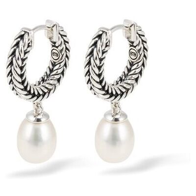 BUDDHA TO BUDDHA 409 one Barbara Hoops Pearl Silver BUDDHA TO BUDDHA 409 one Barbara Hoops Pearl Silver