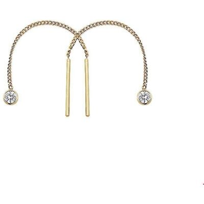Quickjewels Huiscollectie Goud doortrekoorbellen zirkonia 14K geelgoud 4001417 Quickjewels Huiscollectie Goud doortrekoorbellen zirkonia 14K geelgoud 4001417