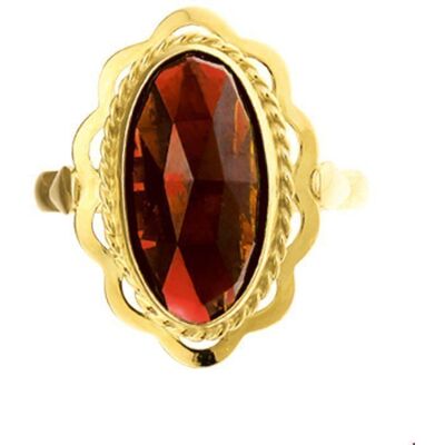 Quickjewels Huiscollectie Goud ring granaat 14K geelgoud 4015527 Quickjewels Huiscollectie Goud ring granaat 14K geelgoud 4015527