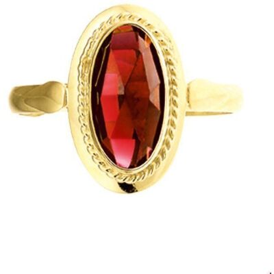 Quickjewels Huiscollectie Goud ring granaat 14K geelgoud 4015539 Quickjewels Huiscollectie Goud ring granaat 14K geelgoud 4015539