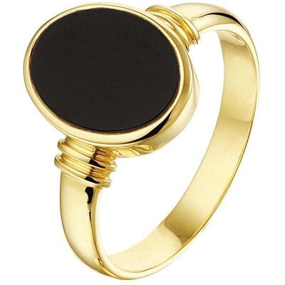 Quickjewels Huiscollectie Goud zegelring massief onyx 11 x 8,5mm 14K geelgoud 4020036 Quickjewels Huiscollectie Goud zegelring massief onyx 11 x 8,5mm 14K geelgoud 4020036
