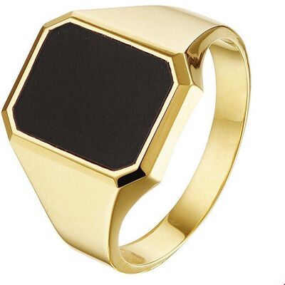 Quickjewels Huiscollectie Goud zegelring massief onyx 14K geelgoud 4020048 Quickjewels Huiscollectie Goud zegelring massief onyx 14K geelgoud 4020048