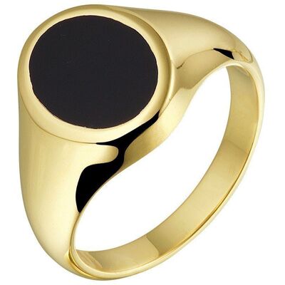 Quickjewels Huiscollectie Goud zegelring massief onyx 11 x 8mm 14K geelgoud 4020140 Quickjewels Huiscollectie Goud zegelring massief onyx 11 x 8mm 14K geelgoud 4020140