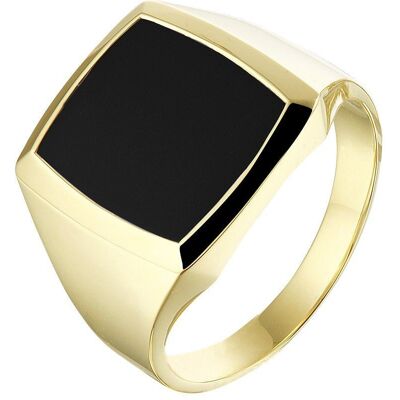 Quickjewels Huiscollectie Goud zegelring massief onyx 14K geelgoud 4021302 Quickjewels Huiscollectie Goud zegelring massief onyx 14K geelgoud 4021302
