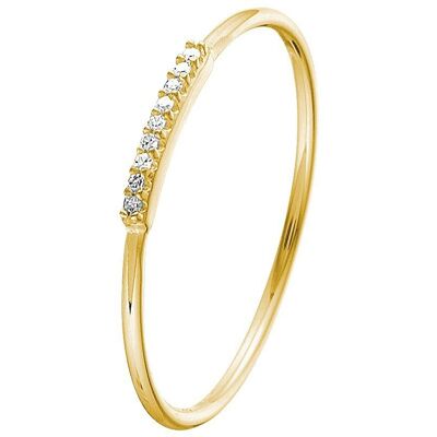 Quickjewels Huiscollectie Goud ring diamant 0.02ct h p1 14K geelgoud 4021744 Quickjewels Huiscollectie Goud ring diamant 0.02ct h p1 14K geelgoud 4021744