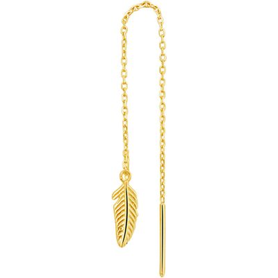 Quickjewels Huiscollectie Goud doortrekoorbeel veer per stuk 14K geelgoud 4026046 Quickjewels Huiscollectie Goud doortrekoorbeel veer per stuk 14K geelgoud 4026046