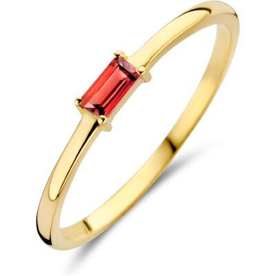 Quickjewels Huiscollectie Goud ring met geboortesteen granaat januari 14K geelgoud 4027245 Quickjewels Huiscollectie Goud ring met geboortesteen granaat januari 14K geelgoud 4027245