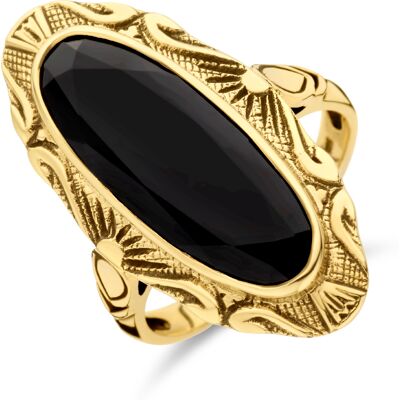 Quickjewels Huiscollectie Goud vintage ring onyx 14K geelgoud 4027467 Quickjewels Huiscollectie Goud vintage ring onyx 14K geelgoud 4027467