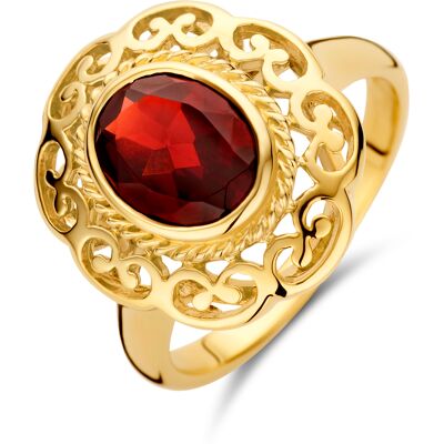 Quickjewels Huiscollectie Goud 14K geelgoud ring granaat 4032942 Quickjewels Huiscollectie Goud 14K geelgoud ring granaat 4032942