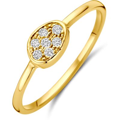 Quickjewels Huiscollectie Goud 14K geelgoud ring diamant 0.07ct h si 4034936 17.25 Quickjewels Huiscollectie Goud 14K geelgoud ring diamant 0.07ct h si 4034936 17.25