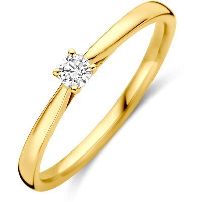Quickjewels Huiscollectie Goud 14K geelgoud ring lab grown diamant 0.10ct h si 4035080 17.25 Quickjewels Huiscollectie Goud 14K geelgoud ring lab grown diamant 0.10ct h si 4035080 17.25