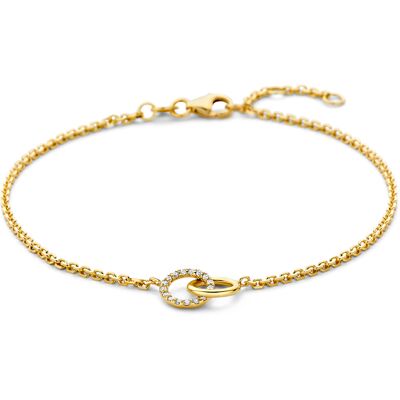 Quickjewels Huiscollectie Goud 14K geelgoud armband rondjes lab grown diamant 0.09ct g vs 17 - 18 - 19 cm 4035594 Quickjewels Huiscollectie Goud 14K geelgoud armband rondjes lab grown diamant 0.09ct g vs 17 - 18 - 19 cm 4035594