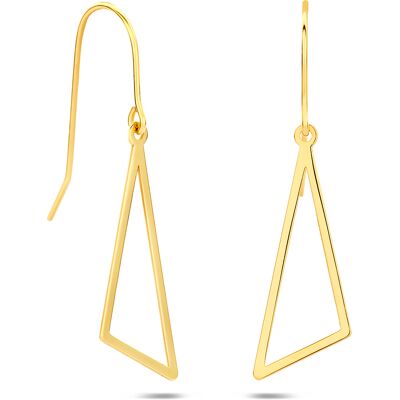 Quickjewels Huiscollectie Goud 14K geelgoud oorhangers driehoek franse haak 26,5 mm 4035716 Quickjewels Huiscollectie Goud 14K geelgoud oorhangers driehoek franse haak 26,5 mm 4035716