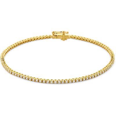 Quickjewels Huiscollectie Goud 14K geelgoud tennisarmband lab grown diamant 1.00ct f vs 1,7 mm 17,5 cm 4035880 Quickjewels Huiscollectie Goud 14K geelgoud tennisarmband lab grown diamant 1.00ct f vs 1,7 mm 17,5 cm 4035880
